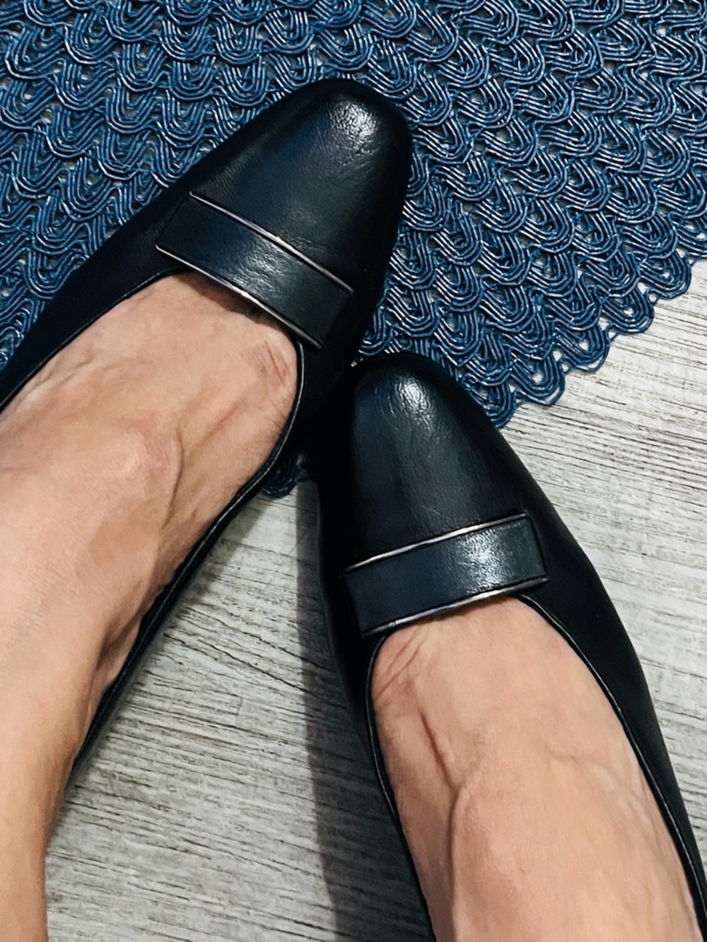 Selby Black Leather Slip-On Shoes